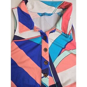 TORI RICHARD Women's Small Geometric Print Sleeveless Dress Beachy Tropical -410